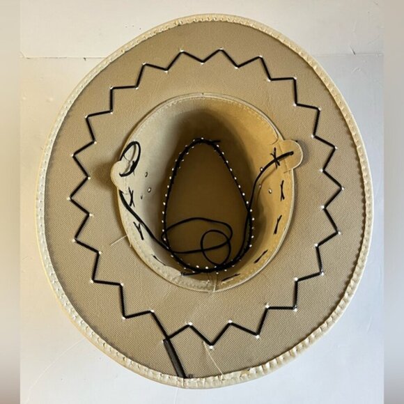 Vintage Straw Cowboy Hat with Wide Brim – Rustic Western Style - Picture 7 of 10